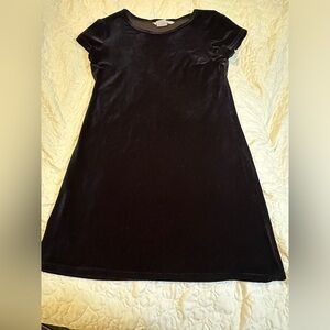 Vintage black velvet mini dress
